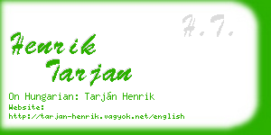 henrik tarjan business card